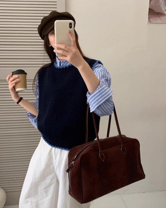 バイカラーデザインベスト