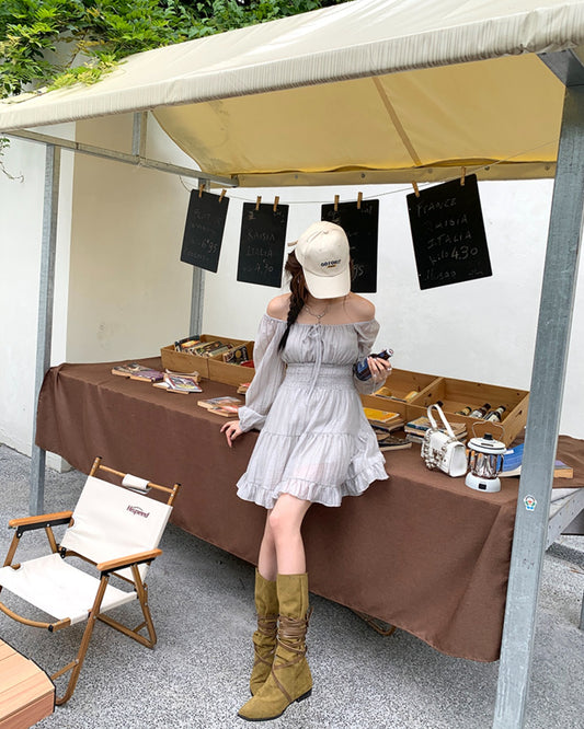 2wayオフショルミニワンピース