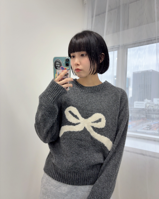 リボンニットプルオーバー
