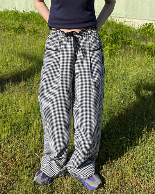 フリルギンガムチェックパンツ