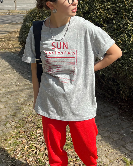 SUNロゴTシャツ